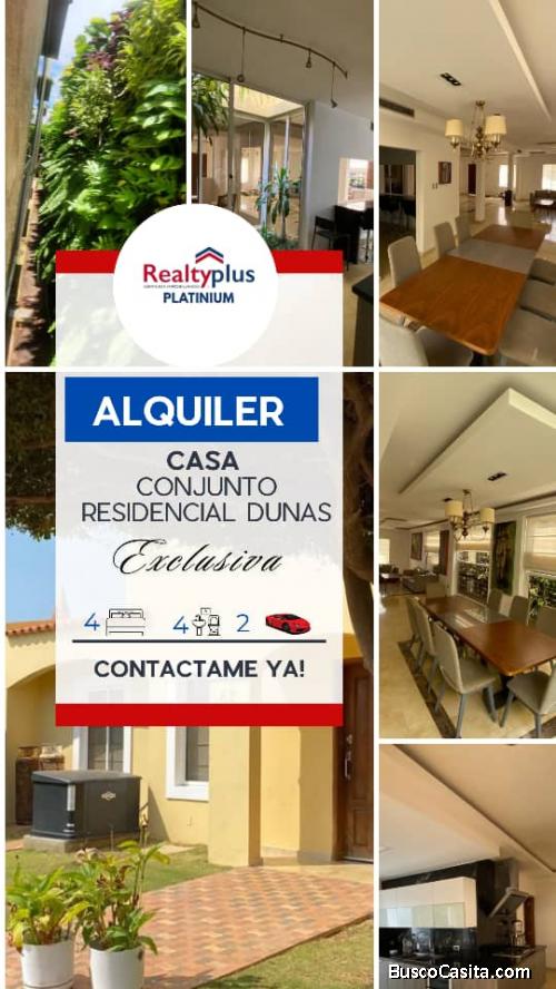 SE ALQUILA CASA DE DOS PISOS EN CONJUNTO RESIDENCIAL DUNA,  MARACAIBO.