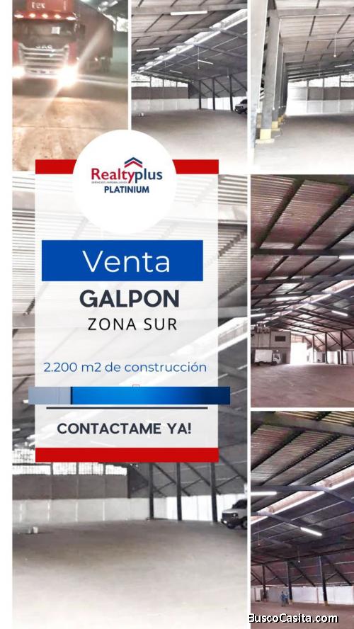  Vende excelente Galpón Zona Sur.