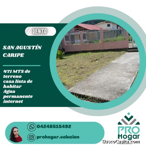 SE VENDE TERRENO CON UNA CASA EN CARIPE 