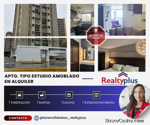 Se Alquila Apto Tipo Estudio. Sector 5 de Julio. Piso Alto. Amoblado. Maracaibo.