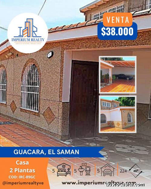 Casa de 2 Plantas Semi-Amoblada en Guacara Urb. El Saman - Imperium Realty