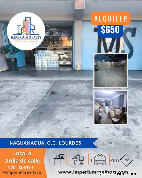 Local en NAGUANAGUA, C.C Lourdes a pie de calle,  Av. Bolívar - Imperium Realty