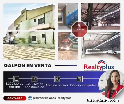  Se Vende excelente Galpón Zona Sur. 