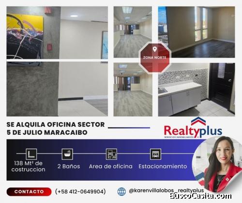 Se Alquila Oficina, Sector 5 de Julio, Maracaibo.