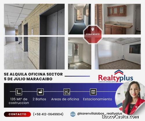 Se Alquila Oficina, Torre Empresarial, ubicada en 5 de Julio Maracaibo