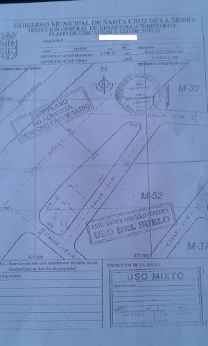 VENDO HERMOSO TERRENO CERCA AL 4 ANILLO DEL URUBO