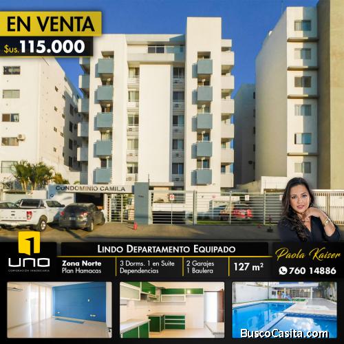 DEPARTAMENTO EQUIPADO EN VENTA ZONA NORTE