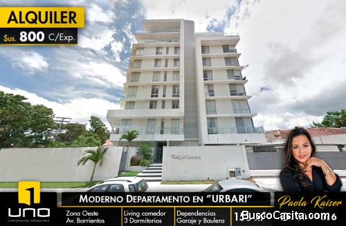 DEPARTAMENTO EQUIPADO EN ALQUILER ZONA OESTE