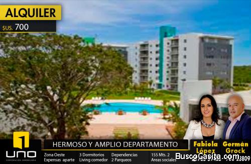 DEPARTAMENTO EN ALQUILER, CONDOMINIO VISTA VERDE