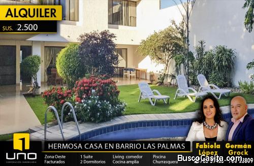 LUJOSA CASA EN ALQUILER EN BARRIO RESIDENCIAL LAS PALMAS