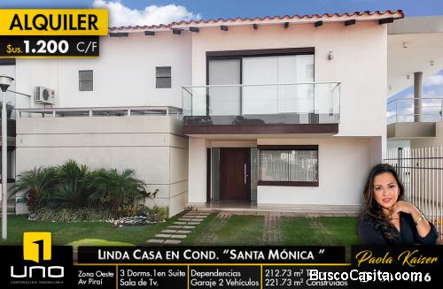 MODERNA CASA EN ALQUILER EN CONDOMINIO PRIVADO