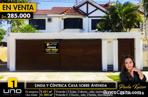 CENTRICA CASA EN VENTA SOBRE AVENIDA ALEMANA