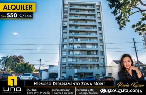 moderno departamento equipado en alquiler, zona norte
