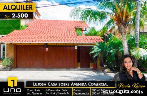 HERMOSA CASA CON PISCINA SOBRE AVENIDA ALEMANA