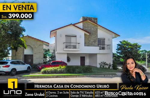 HERMOSA CASA EN VENTA EN COLINAS DEL URUBO