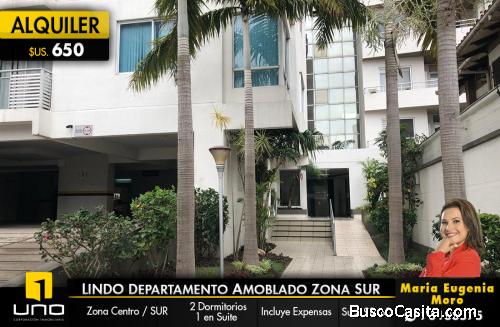EN ALQUILER LINDO DEPARTAMENTO DE 2 DORMITORIOS AMOBLADO