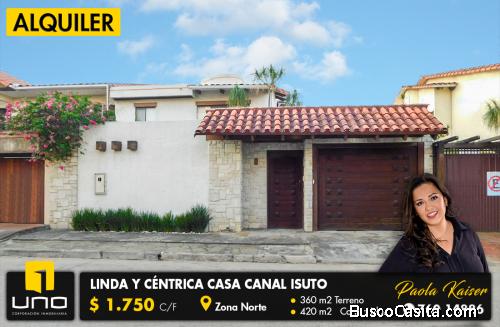 linda casa amoblada en alquiler zona norte