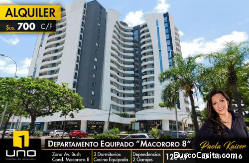 departamento equipado en alquiler zona norte
