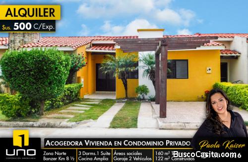 linda casa en alquiler, Condominio casa club norte