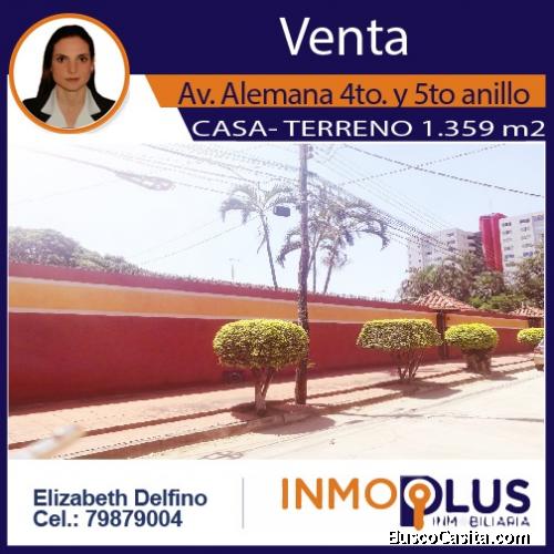 AMPLIA CASA EN VENTA A PRECIO DE TERRENO AV. ALEMANA 