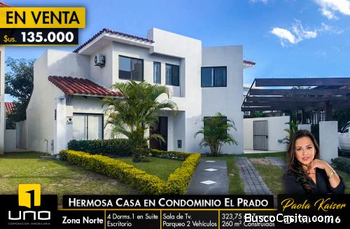 Linda casa en venta en Condominio Zona Norte