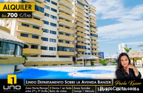 Amplio departamento en alquiler, Zona Norte
