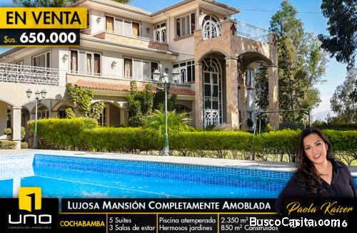 LUJOSA CASA AMOBLADA CON PISCINA EN COCHABAMBA
