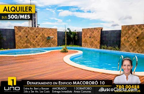 HERMOSO DEPARTAMENTO EN ALQUILER en Condominio MACORORÓ 10
