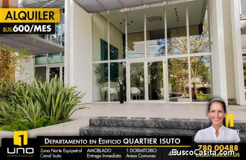HERMOSO DEPARTAMENTO EN ALQUILER en EDIFICIO QUARTIER ISUTO 