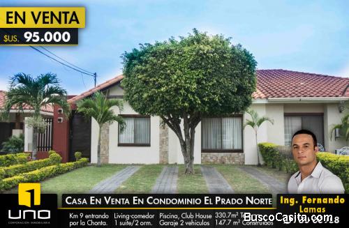 LINDA Y COMODA CASA EN VENTA EN CONDOMINIO EL PRADO NORTE