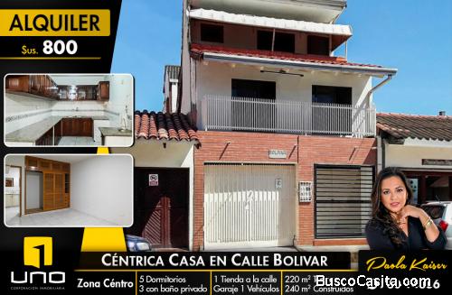 Centrica casa en alquiler, Calle Bolivar