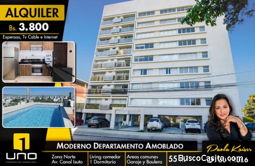 Moderno departamento amoblado en alquiler