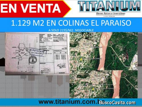 Terreno de 1129 M2   EN COLINAS DEL URUBO(3) EL PARAÍSO