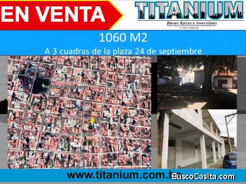 Terreno de 1060M2 a 3 cuadras de la Plaza 24 de Septiembre