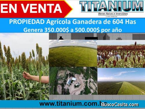 PROPIEDAD Agricola Ganadera de 604 Has 