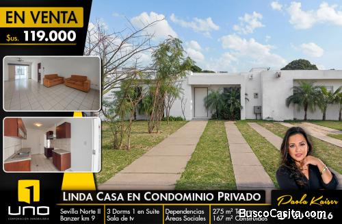 Casa en venta, Condominio, Zona Norte