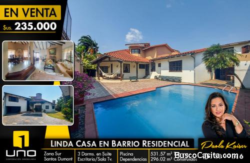 Linda y centrica casa en venta con piscina