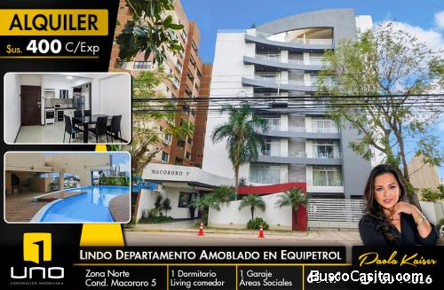 Departamento amoblado en alquiler, Equipetrol