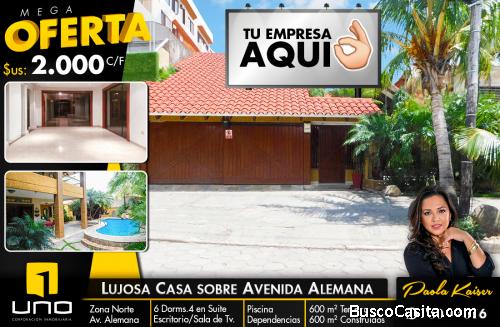 Casa en alquiler sobre Avenida Alemana