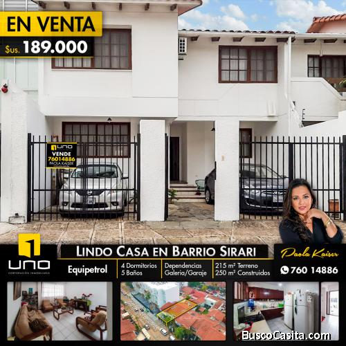 Casa en venta en Equipetrol Sirari