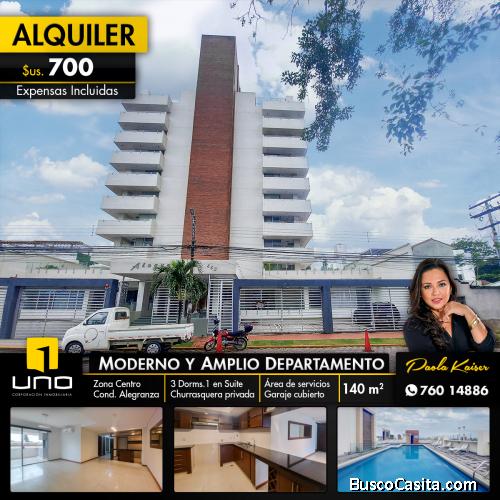 Hermoso departamento equipado en alquiler