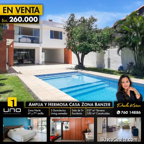 Bella casa con piscina en venta