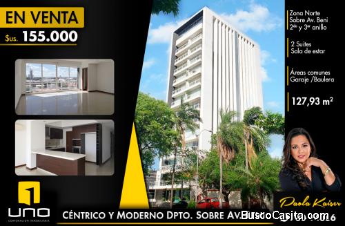 Moderno departamento en venta, Zona Norte