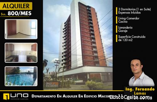 DEPARTAMENTO DE 3 DORMITORIOS EN ALQUILER, EN EDIFICIO MACORORO 11