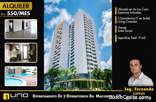 Departamento de 2 Dormitorios en Alquiler en Edificio Macororo 10.