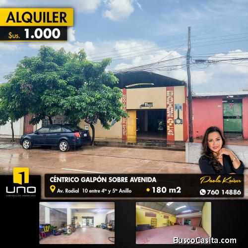 Galpón comercial en alquiler