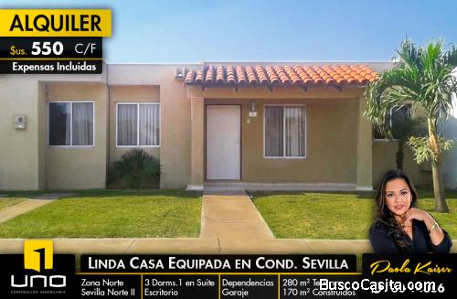 Linda casa en condominio 4 dormitorios