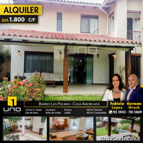 E3SPECTACULAR Y COMPLETAMENTE AMOBLADA, CASA CON PISCINA EN ALQUILER,B LAS PALMAS