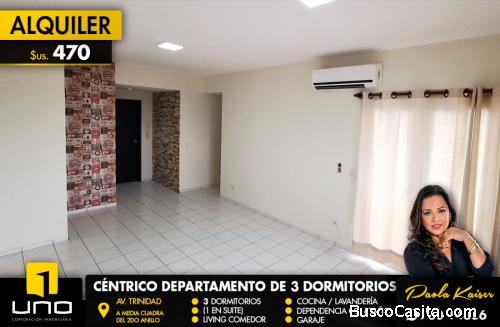 Centrico departamento en alquiler, Zona Norte