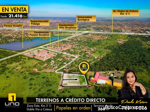 Terrenos en venta, Credito Directo